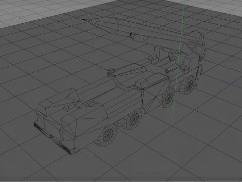 Scud B Soviet Missile Launcher 3D Model