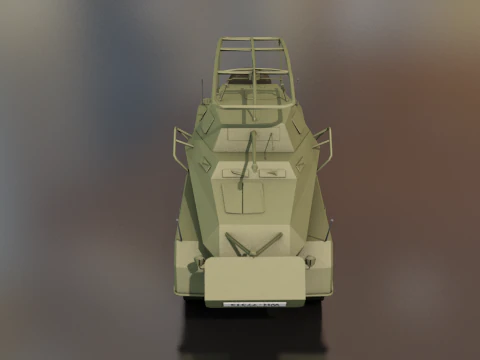 SDKFZ 232 8 RAD Heavy Armoured Vehicle 3D Model