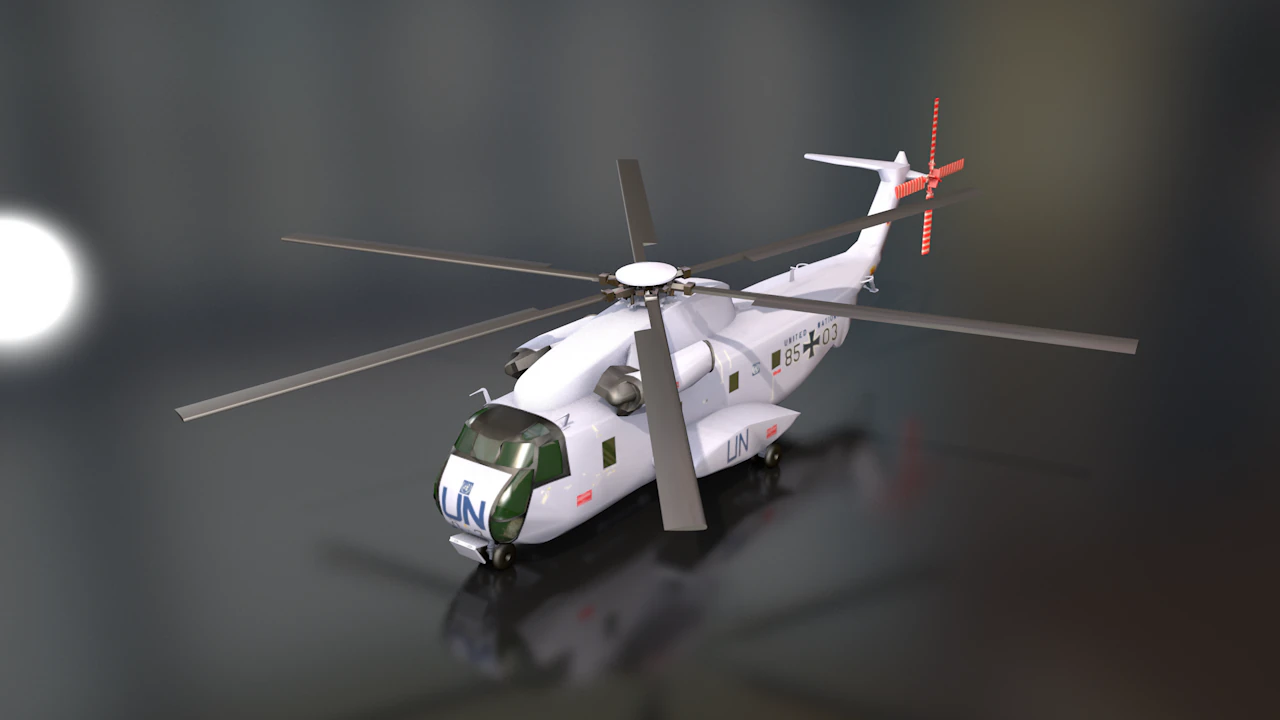 Sikorsky CH-53 Sea Stallion Helicopter 3D Model .c4d .max .obj .3ds .fbx .stl .blend