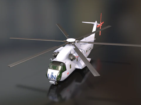 Sikorsky CH-53 Sea Stallion Helicopter 3D Model