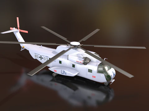 Sikorsky CH-53 Sea Stallion Helicopter 3D Model