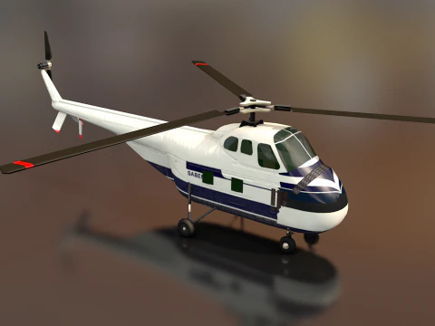 Вертолет Sikorsky s55 ВВС США 3D Модель