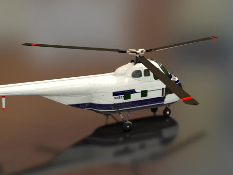 Вертолет Sikorsky s55 ВВС США 3D Модель