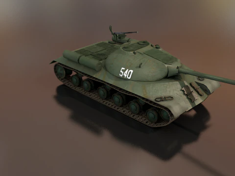 Stalin JS 3 Military Tank 3D Model