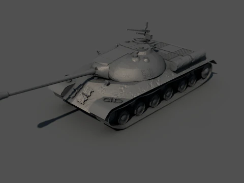 Stalin JS 3 Military Tank 3D Model