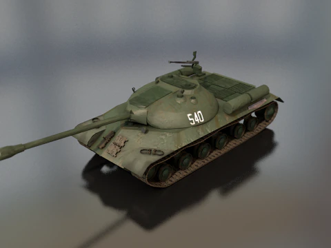 Stalin JS 3 Military Tank 3D Model