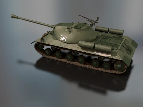 Stalin JS 3 Military Tank 3D Model