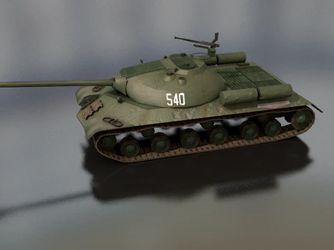 Stalin JS 3 Military Tank 3D Model