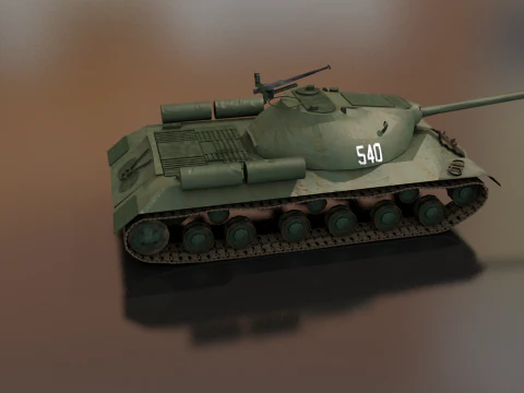 Stalin JS 3 Military Tank 3D Model