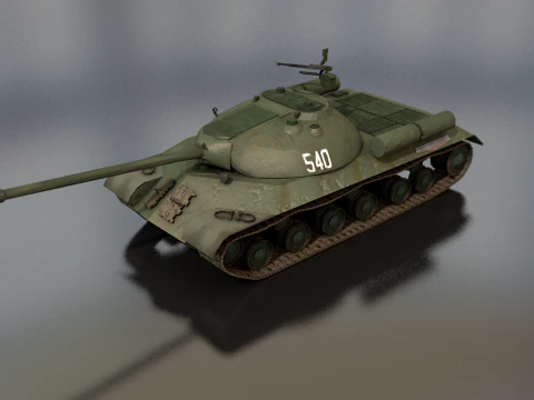Stalin JS 3 Military Tank 3D Model