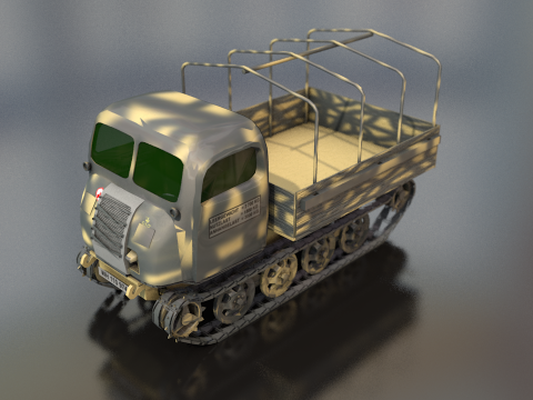 Steyr Military Tractor 3D Model