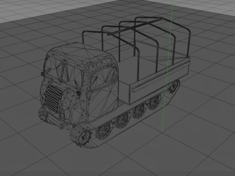 Steyr Military Tractor 3D Model