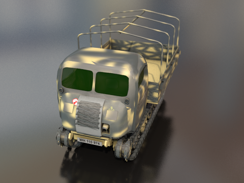 Steyr Military Tractor 3D Model