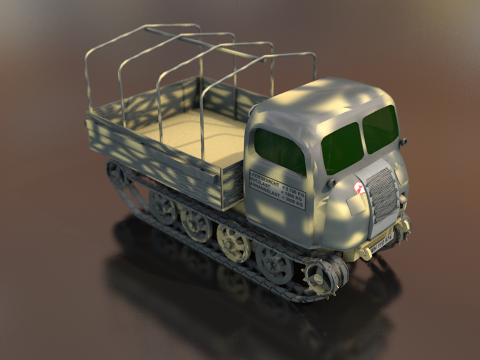 Steyr Military Tractor 3D Model