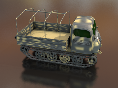 Steyr Military Tractor 3D Model