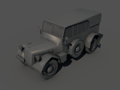 Ve&iacute;culo Militar Horcher Modelo 3D