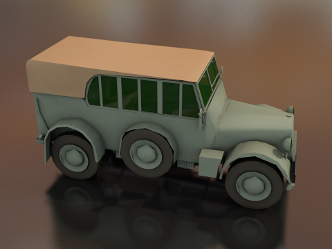 Ve&iacute;culo Militar Horcher Modelo 3D