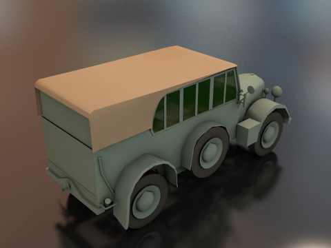 Ve&iacute;culo Militar Horcher Modelo 3D