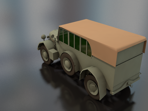 Ve&iacute;culo Militar Horcher Modelo 3D