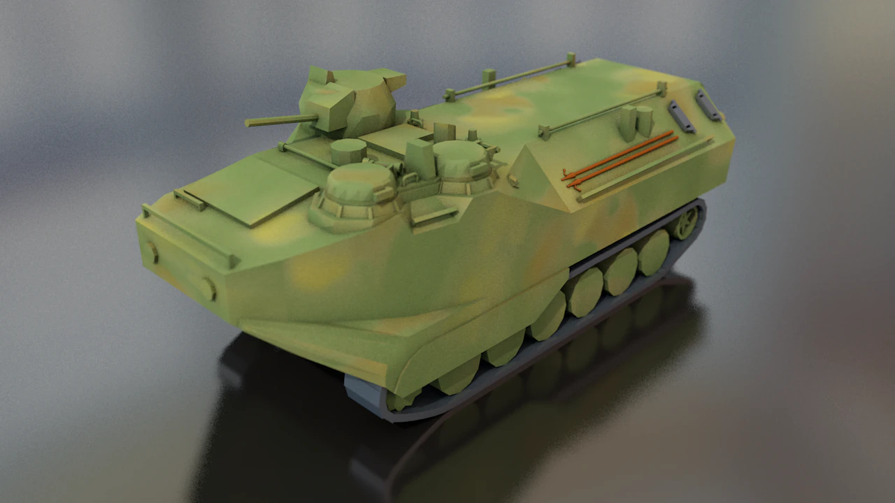 LVTP 7 Military Tank Assault Amphibious Vehicle 3D Model .c4d .max .obj .3ds .fbx .stl .blend 