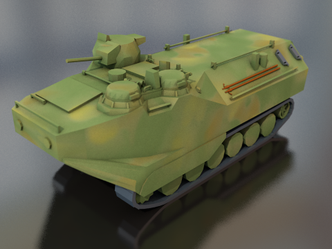 LVTP 7 Military Tank Assault Amphibious Vehicle 3D Model