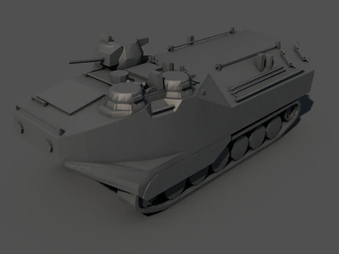 LVTP 7 Military Tank Assault Amphibious Vehicle 3D Model