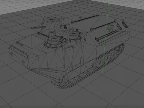 LVTP 7 Military Tank Assault Amphibious Vehicle 3D Model