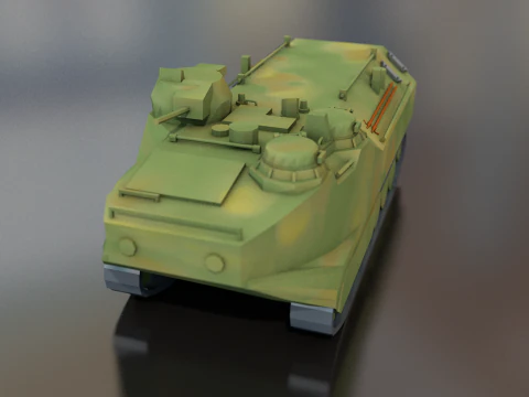 LVTP 7 Military Tank Assault Amphibious Vehicle 3D Model