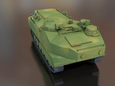 LVTP 7 Military Tank Assault Amphibious Vehicle 3D Model