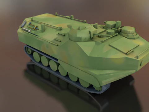 LVTP 7 Military Tank Assault Amphibious Vehicle 3D Model
