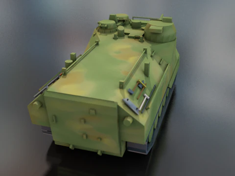 LVTP 7 Military Tank Assault Amphibious Vehicle 3D Model