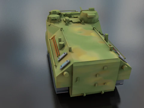LVTP 7 Military Tank Assault Amphibious Vehicle 3D Model