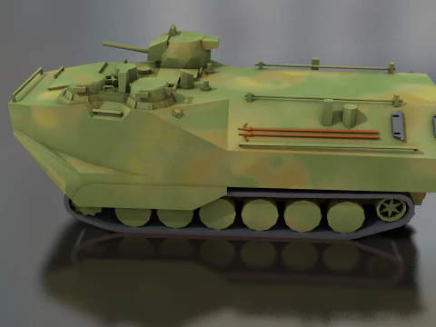 LVTP 7 Military Tank Assault Amphibious Vehicle 3D Model