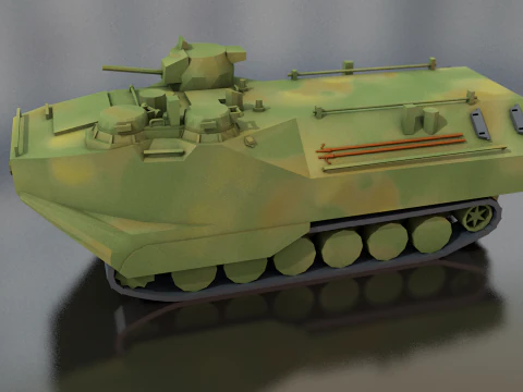 LVTP 7 Military Tank Assault Amphibious Vehicle 3D Model
