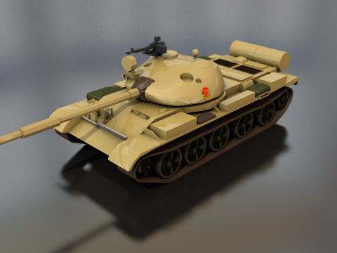 T-62 A Russian Military Tank Vehicle 3D Model