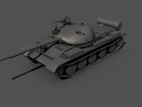 T-62 A Russian Military Tank Vehicle 3D Model