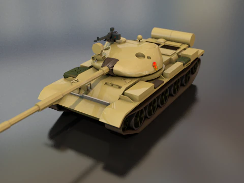 T-62 A Russian Military Tank Vehicle 3D Model