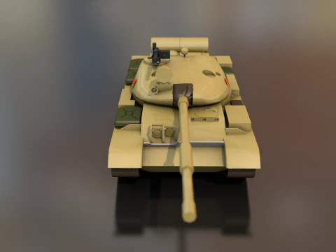 T-62 A Russian Military Tank Vehicle 3D Model