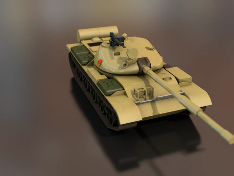 T-62 A Russian Military Tank Vehicle 3D Model