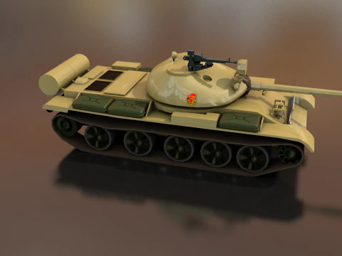 T-62 A Russian Military Tank Vehicle 3D Model