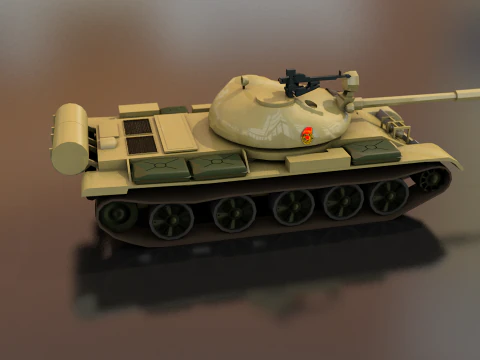 T-62 A Russian Military Tank Vehicle 3D Model