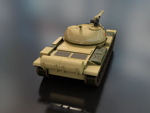 T-62 A Russian Military Tank Vehicle 3D Model