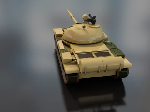 T-62 A Russian Military Tank Vehicle 3D Model
