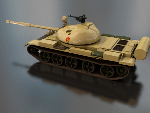 T-62 Un veh&iacute;culo tanque militar ruso Modelo 3D