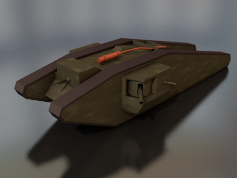 Tadpole Military Tank 3D Model