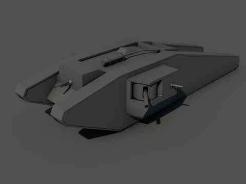Tadpole Military Tank 3D Model