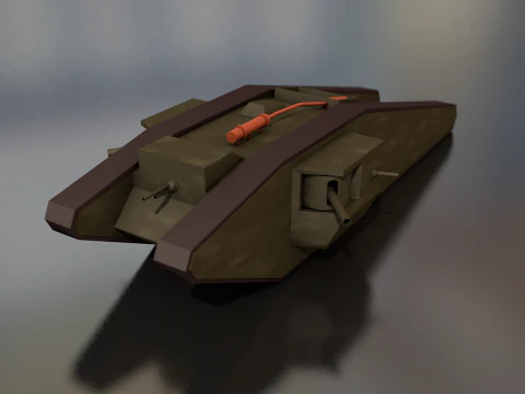 Tadpole Military Tank 3D Model