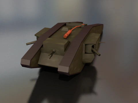 Tadpole Military Tank 3D Model