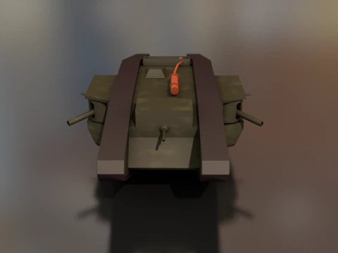 Tadpole Military Tank 3D Model