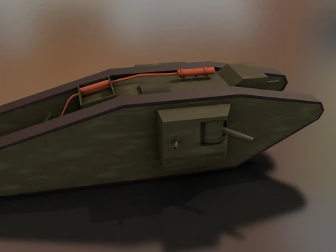 Tadpole Military Tank 3D Model